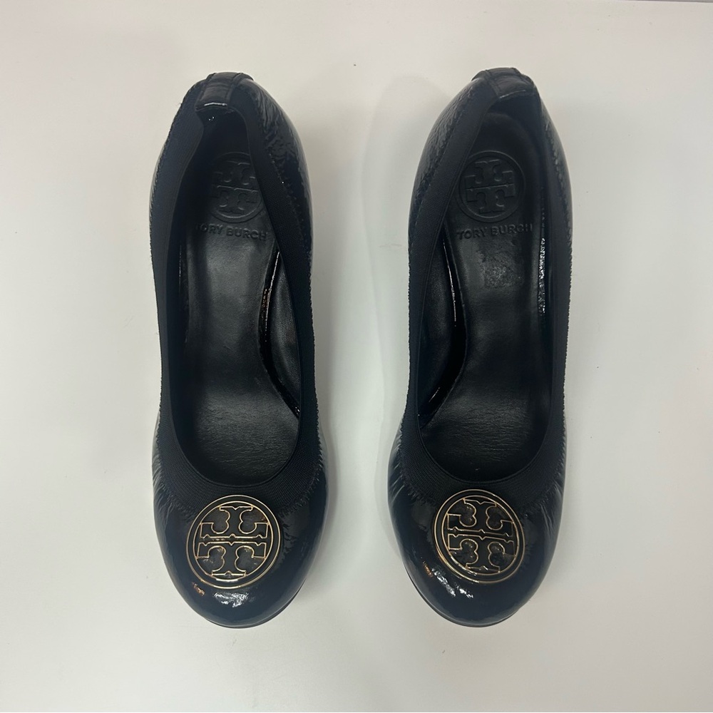 Tory Burch Carolina Womens Ballet Black Wedge Size 6.5
